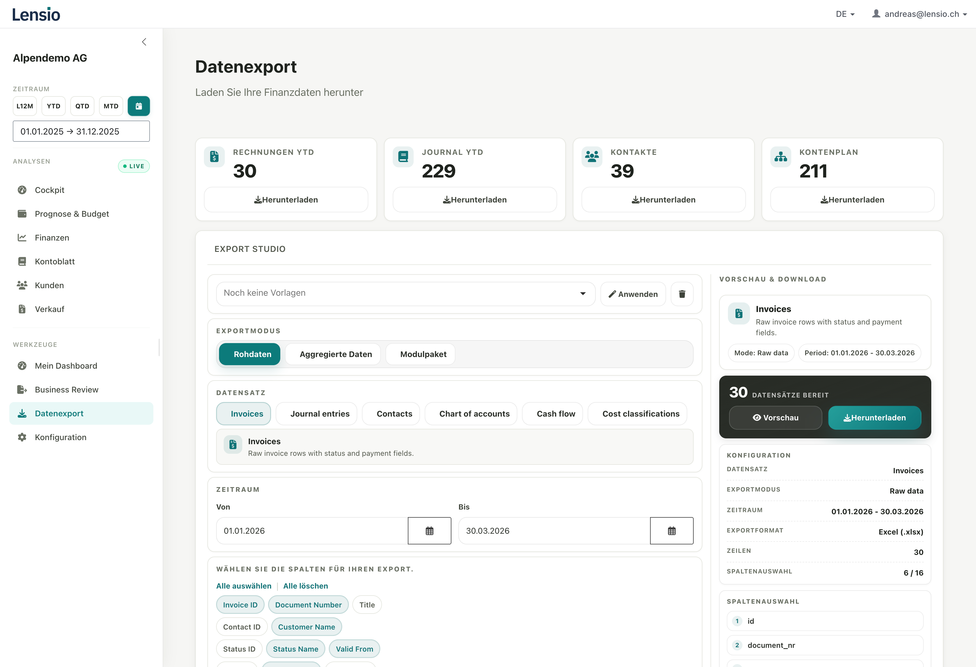 Nahtlose Bexio-Integration